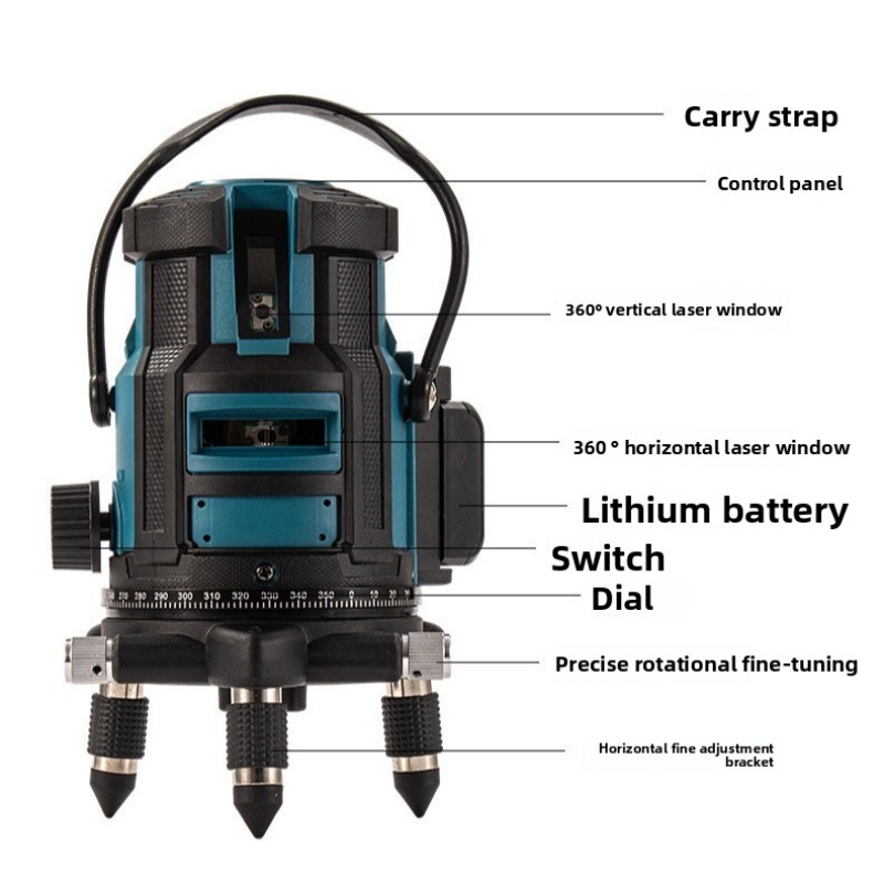 5-Line Green Laser Level, High - Level Laser Line review and price