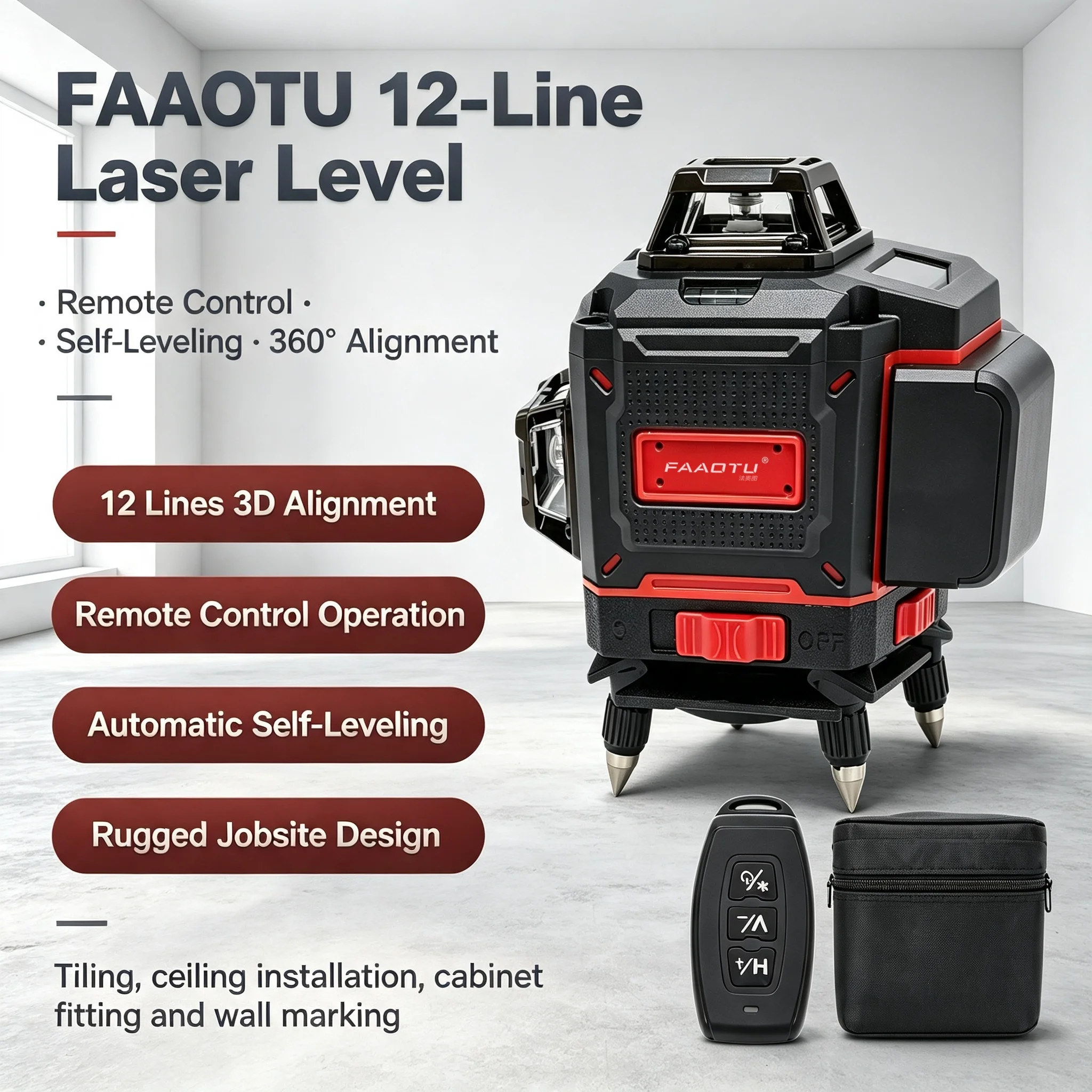 FAAOTU Digital 360-Degree Cros - Level Laser Line review and price